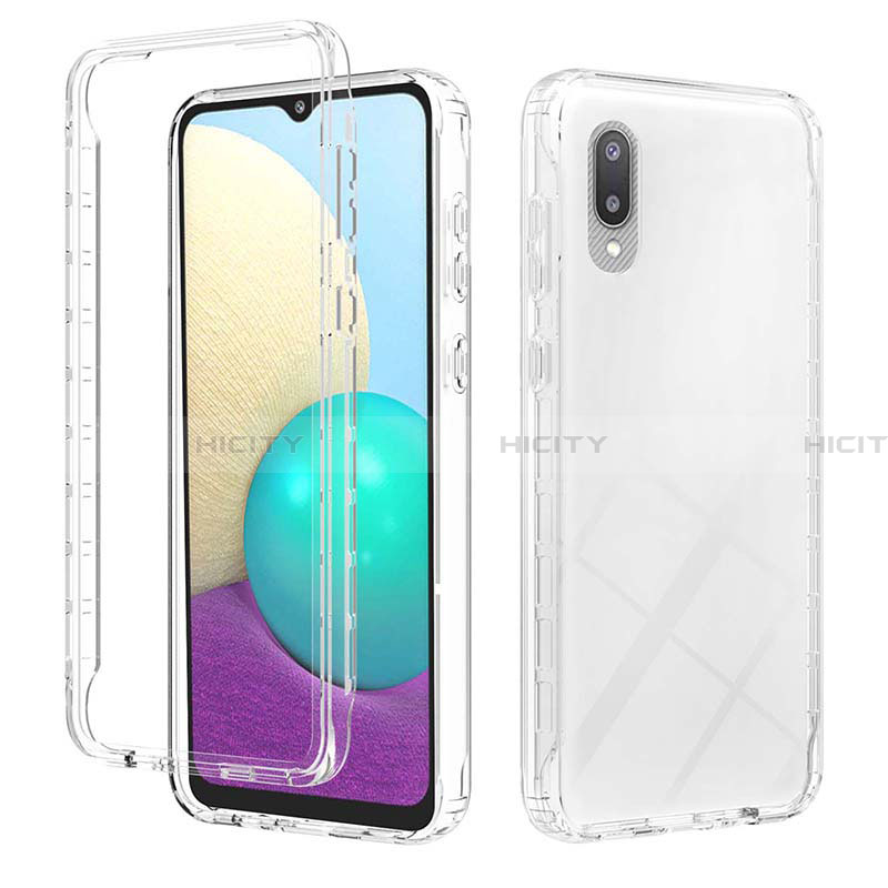 Coque Ultra Fine Transparente Souple Housse Etui 360 Degres Avant et Arriere Degrade JX1 pour Samsung Galaxy A02 Clair Plus