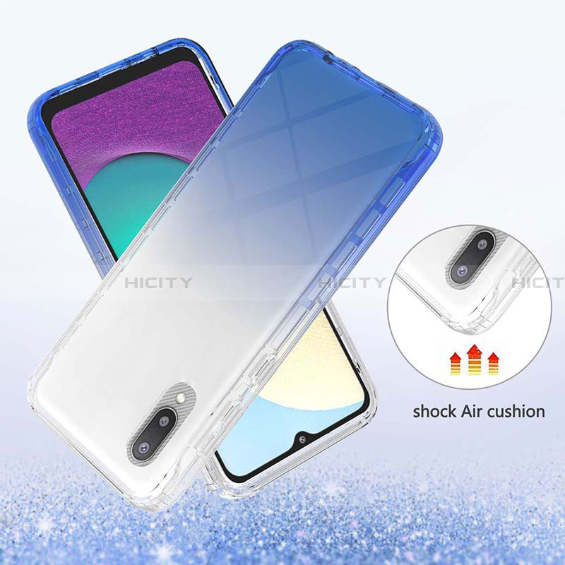 Coque Ultra Fine Transparente Souple Housse Etui 360 Degres Avant et Arriere Degrade JX1 pour Samsung Galaxy A02 Plus