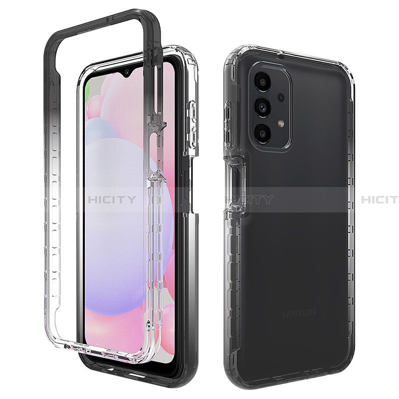 Coque Ultra Fine Transparente Souple Housse Etui 360 Degres Avant et Arriere Degrade JX1 pour Samsung Galaxy A13 4G Noir Plus