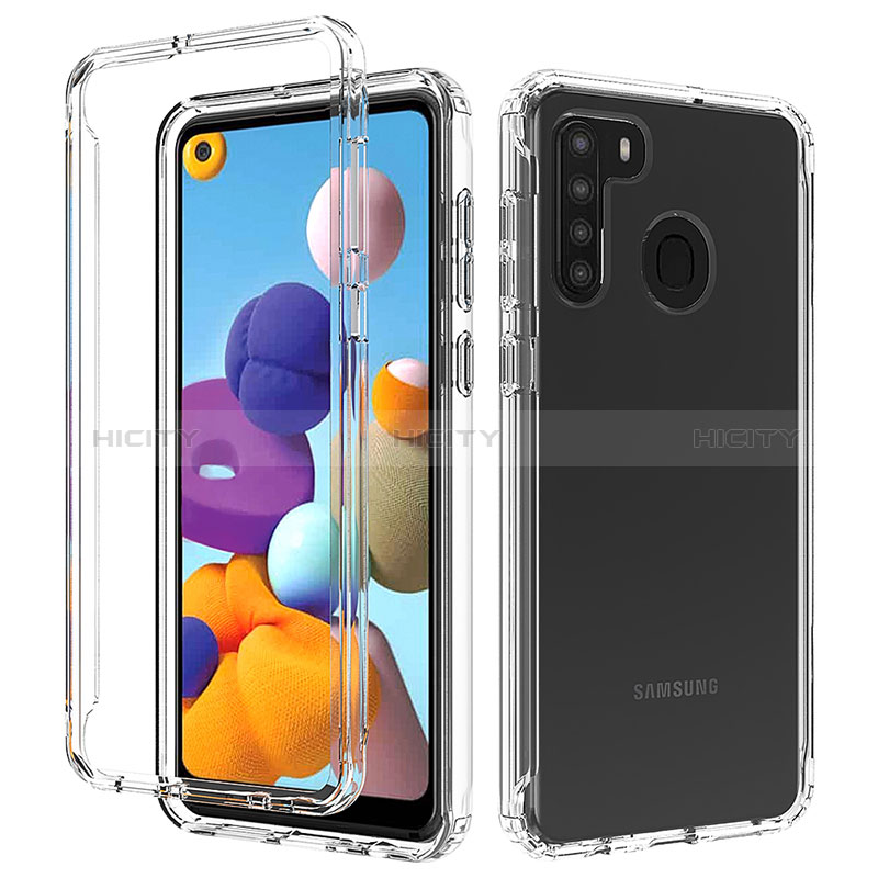 Coque Ultra Fine Transparente Souple Housse Etui 360 Degres Avant et Arriere Degrade JX1 pour Samsung Galaxy A21s Clair Plus