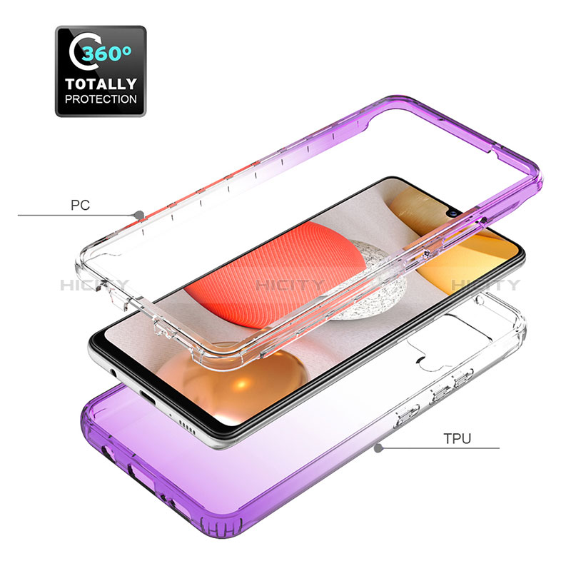 Coque Ultra Fine Transparente Souple Housse Etui 360 Degres Avant et Arriere Degrade JX1 pour Samsung Galaxy A42 5G Plus