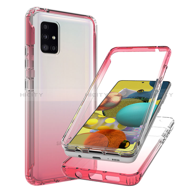 Coque Ultra Fine Transparente Souple Housse Etui 360 Degres Avant et Arriere Degrade JX1 pour Samsung Galaxy A51 4G Plus