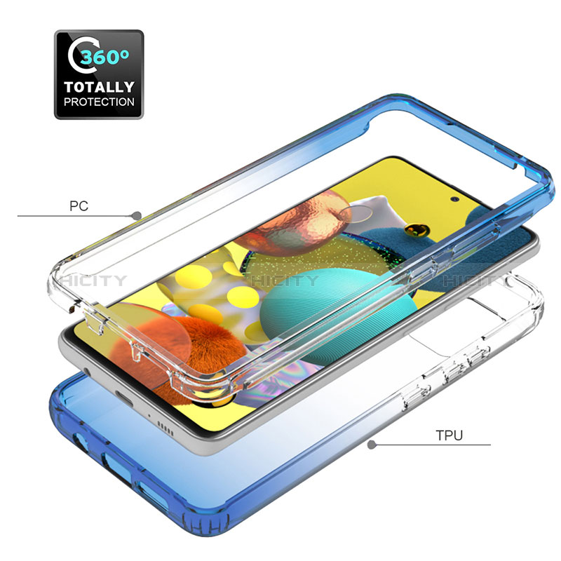 Coque Ultra Fine Transparente Souple Housse Etui 360 Degres Avant et Arriere Degrade JX1 pour Samsung Galaxy A51 5G Plus