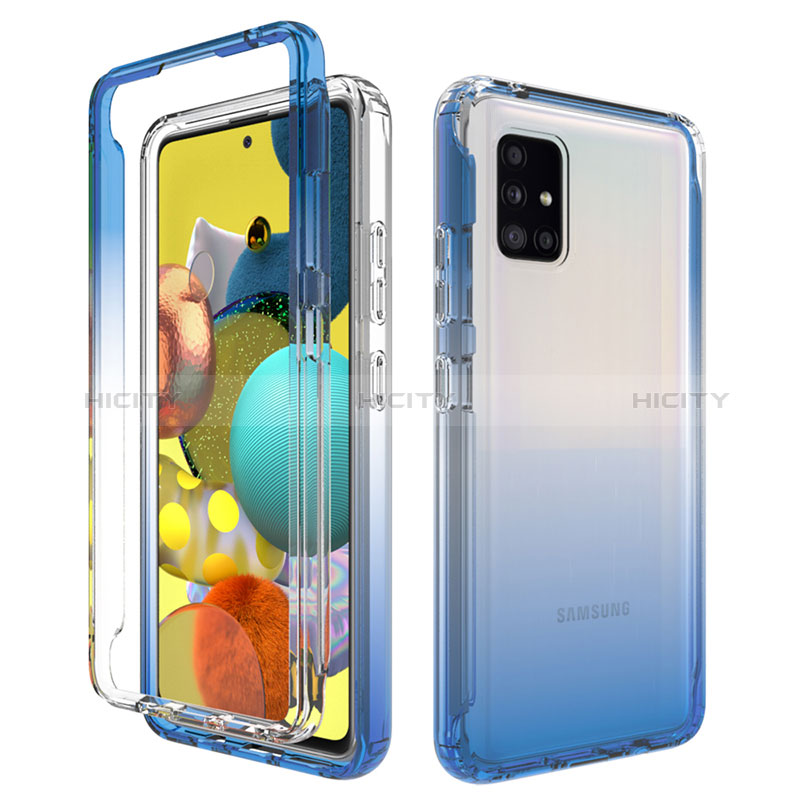 Coque Ultra Fine Transparente Souple Housse Etui 360 Degres Avant et Arriere Degrade JX1 pour Samsung Galaxy A51 5G Plus