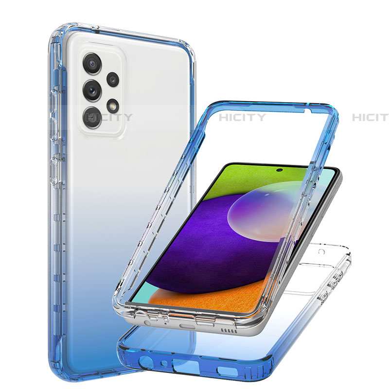 Coque Ultra Fine Transparente Souple Housse Etui 360 Degres Avant et Arriere Degrade JX1 pour Samsung Galaxy A52 4G Plus