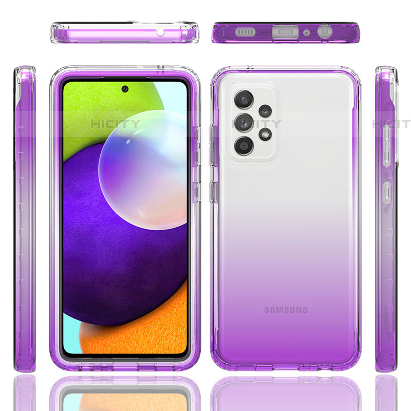 Coque Ultra Fine Transparente Souple Housse Etui 360 Degres Avant et Arriere Degrade JX1 pour Samsung Galaxy A52 5G Plus