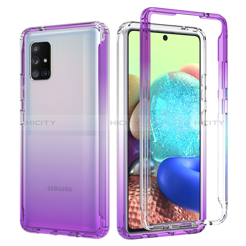 Coque Ultra Fine Transparente Souple Housse Etui 360 Degres Avant et Arriere Degrade JX1 pour Samsung Galaxy A71 4G A715 Plus