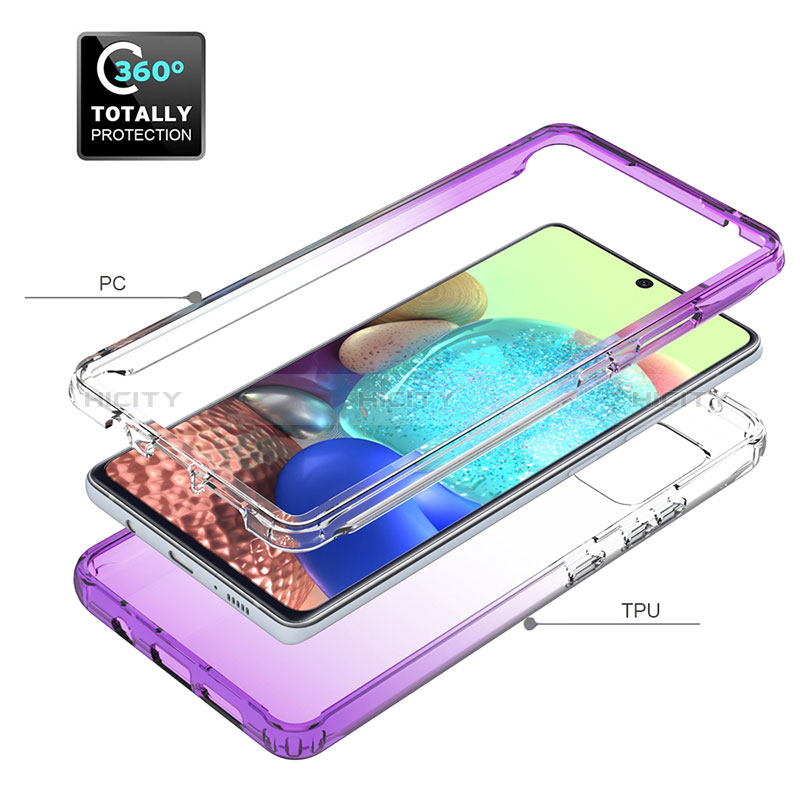 Coque Ultra Fine Transparente Souple Housse Etui 360 Degres Avant et Arriere Degrade JX1 pour Samsung Galaxy A71 4G A715 Plus