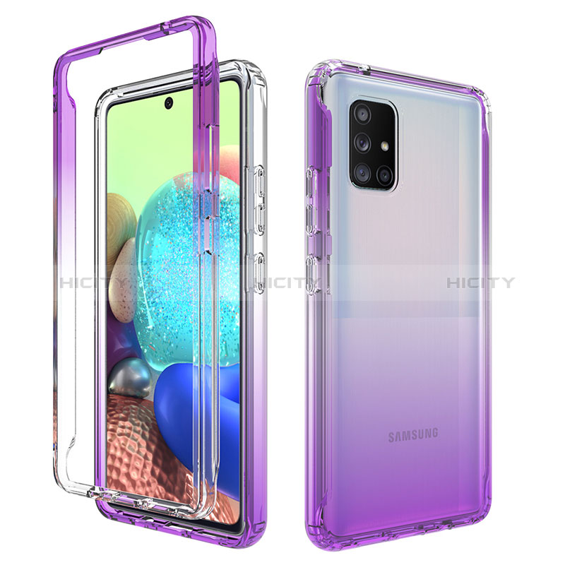 Coque Ultra Fine Transparente Souple Housse Etui 360 Degres Avant et Arriere Degrade JX1 pour Samsung Galaxy A71 5G Plus