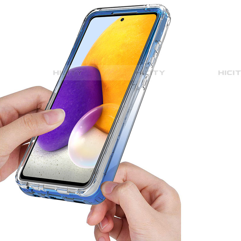 Coque Ultra Fine Transparente Souple Housse Etui 360 Degres Avant et Arriere Degrade JX1 pour Samsung Galaxy A72 4G Plus
