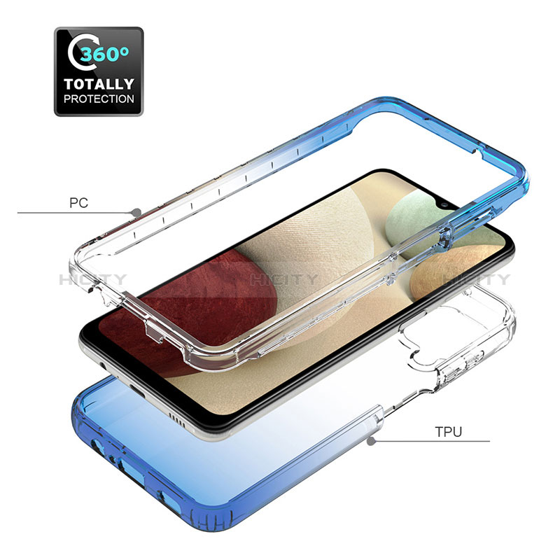 Coque Ultra Fine Transparente Souple Housse Etui 360 Degres Avant et Arriere Degrade JX1 pour Samsung Galaxy F12 Plus