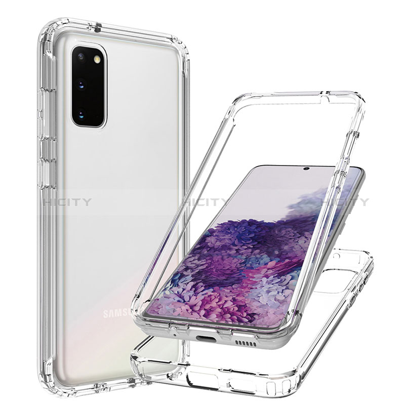 Coque Ultra Fine Transparente Souple Housse Etui 360 Degres Avant et Arriere Degrade JX1 pour Samsung Galaxy S20 5G Clair Plus