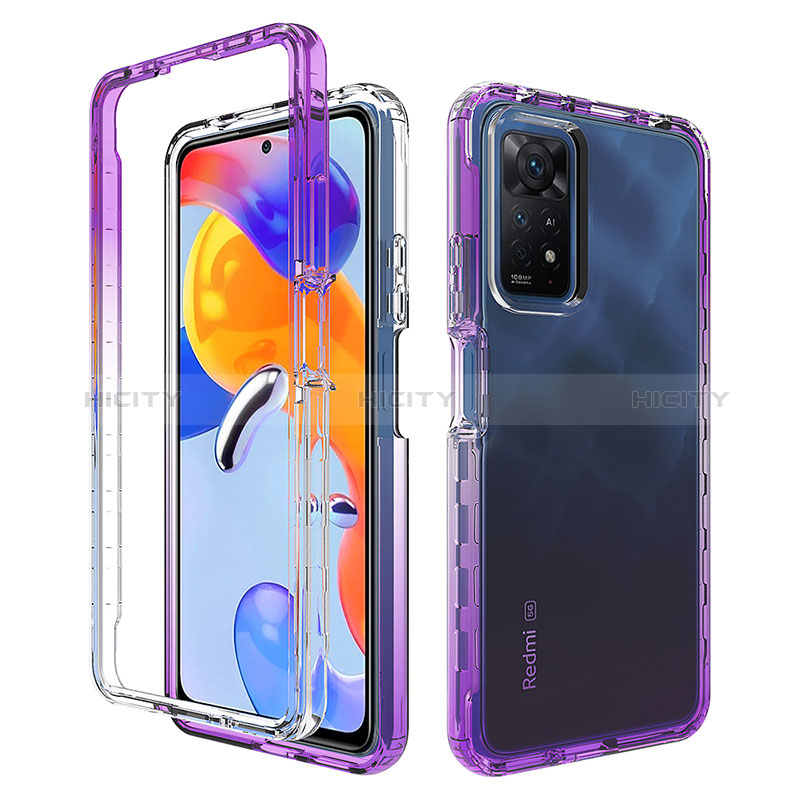 Coque Ultra Fine Transparente Souple Housse Etui 360 Degres Avant et Arriere Degrade JX1 pour Xiaomi Redmi Note 11 Pro 5G Plus