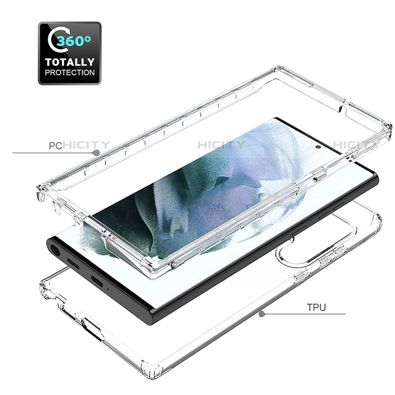 Coque Ultra Fine Transparente Souple Housse Etui 360 Degres Avant et Arriere Degrade M01 pour Samsung Galaxy S21 Ultra 5G Plus