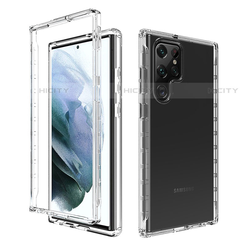 Coque Ultra Fine Transparente Souple Housse Etui 360 Degres Avant et Arriere Degrade M01 pour Samsung Galaxy S21 Ultra 5G Plus