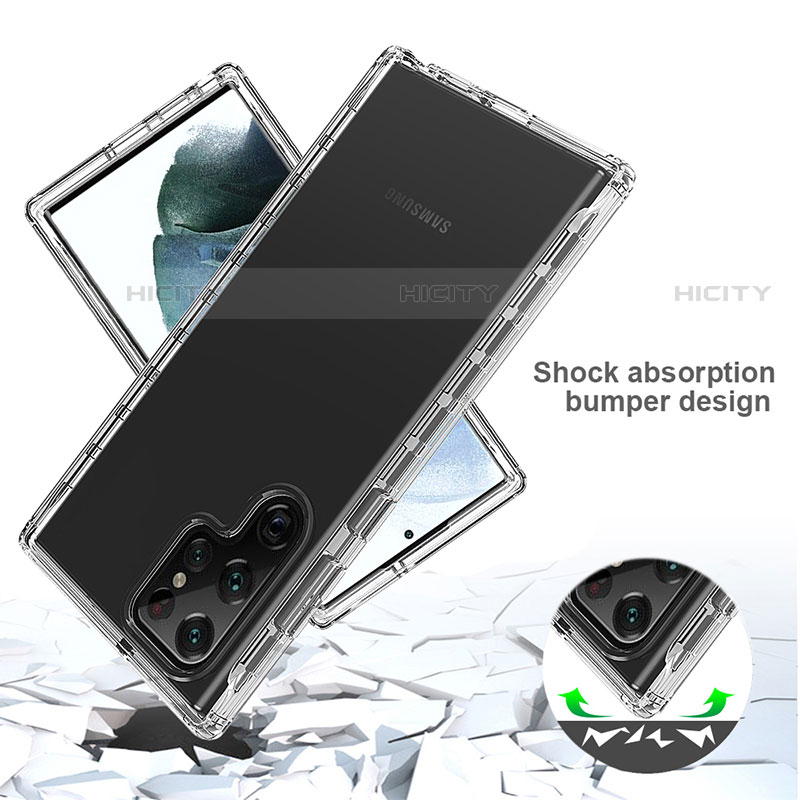 Coque Ultra Fine Transparente Souple Housse Etui 360 Degres Avant et Arriere Degrade M01 pour Samsung Galaxy S21 Ultra 5G Plus