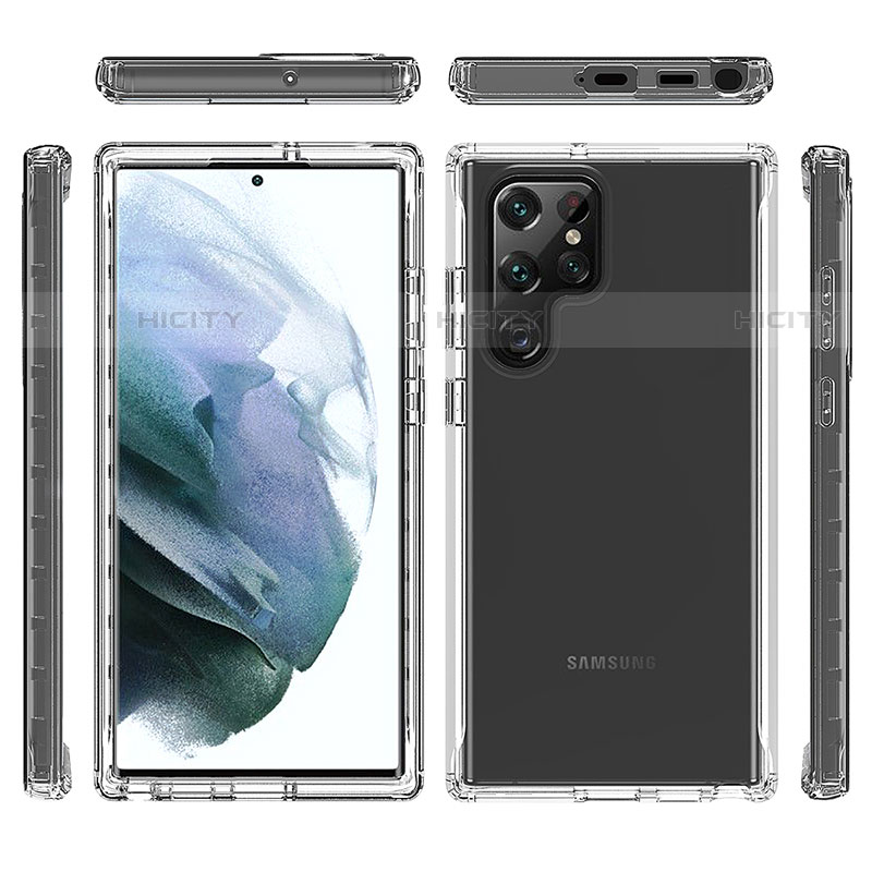 Coque Ultra Fine Transparente Souple Housse Etui 360 Degres Avant et Arriere Degrade M01 pour Samsung Galaxy S22 Ultra 5G Plus