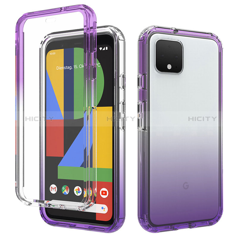 Coque Ultra Fine Transparente Souple Housse Etui 360 Degres Avant et Arriere Degrade pour Google Pixel 4 Plus