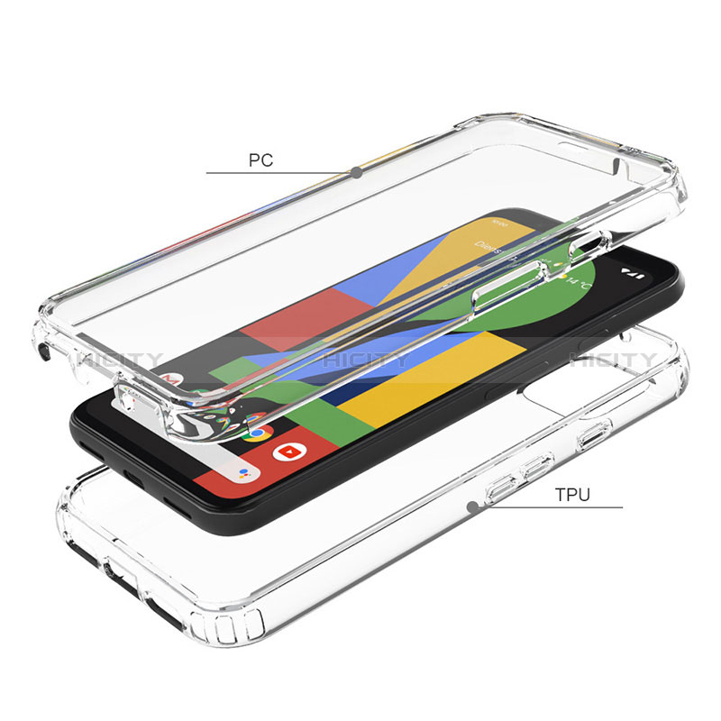 Coque Ultra Fine Transparente Souple Housse Etui 360 Degres Avant et Arriere Degrade pour Google Pixel 4 Plus