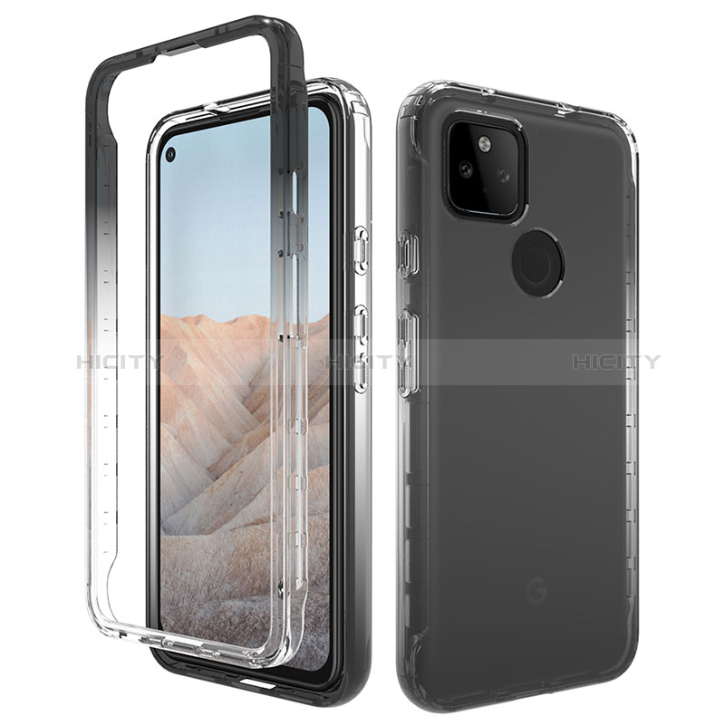 Coque Ultra Fine Transparente Souple Housse Etui 360 Degres Avant et Arriere Degrade pour Google Pixel 5a 5G Plus