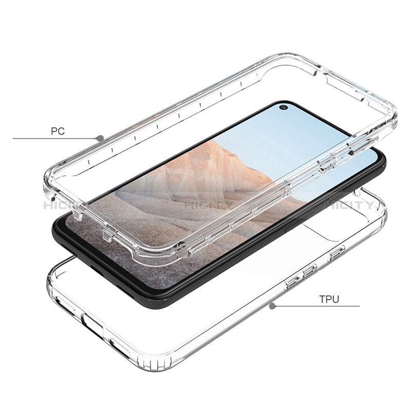 Coque Ultra Fine Transparente Souple Housse Etui 360 Degres Avant et Arriere Degrade pour Google Pixel 5a 5G Plus