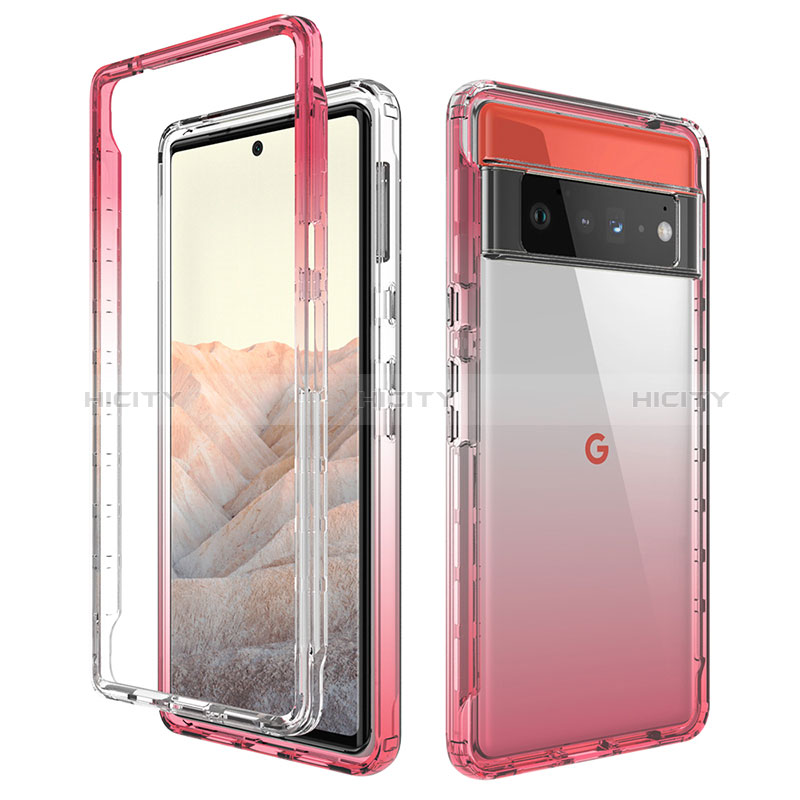 Coque Ultra Fine Transparente Souple Housse Etui 360 Degres Avant et Arriere Degrade pour Google Pixel 6 Pro 5G Plus