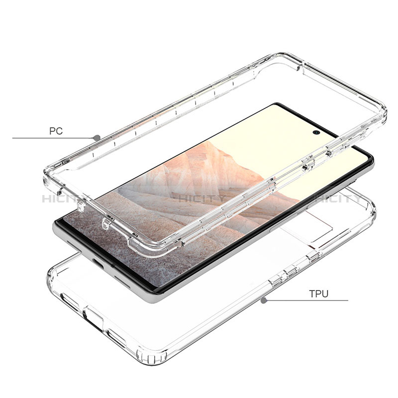 Coque Ultra Fine Transparente Souple Housse Etui 360 Degres Avant et Arriere Degrade pour Google Pixel 6 Pro 5G Plus