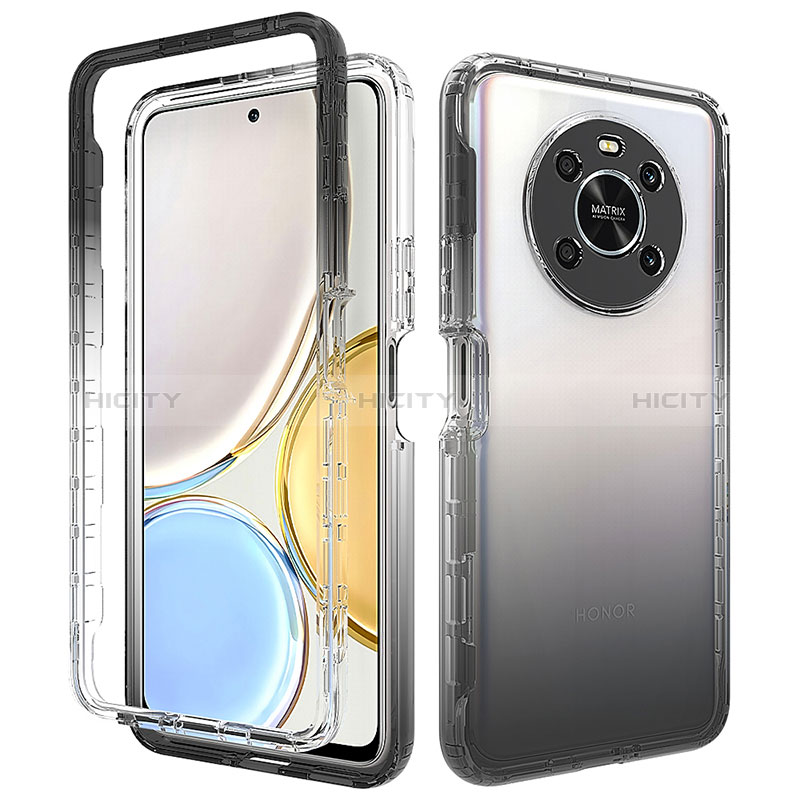 Coque Ultra Fine Transparente Souple Housse Etui 360 Degres Avant et Arriere Degrade pour Huawei Honor Magic4 Lite 4G Bleu Plus