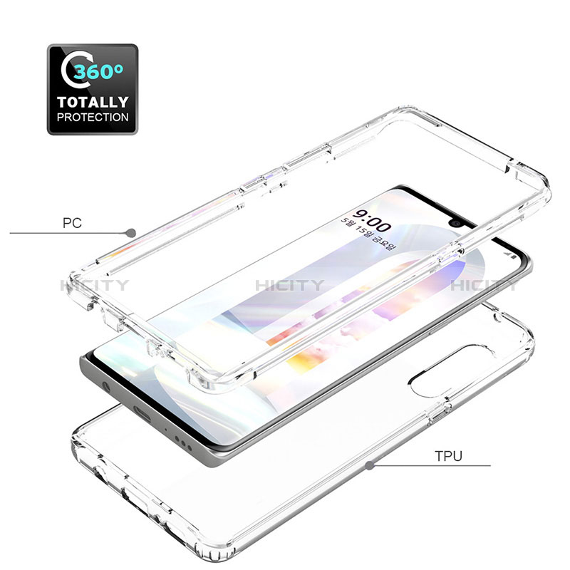 Coque Ultra Fine Transparente Souple Housse Etui 360 Degres Avant et Arriere Degrade pour LG Velvet 4G Plus