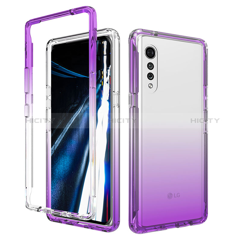 Coque Ultra Fine Transparente Souple Housse Etui 360 Degres Avant et Arriere Degrade pour LG Velvet 4G Plus