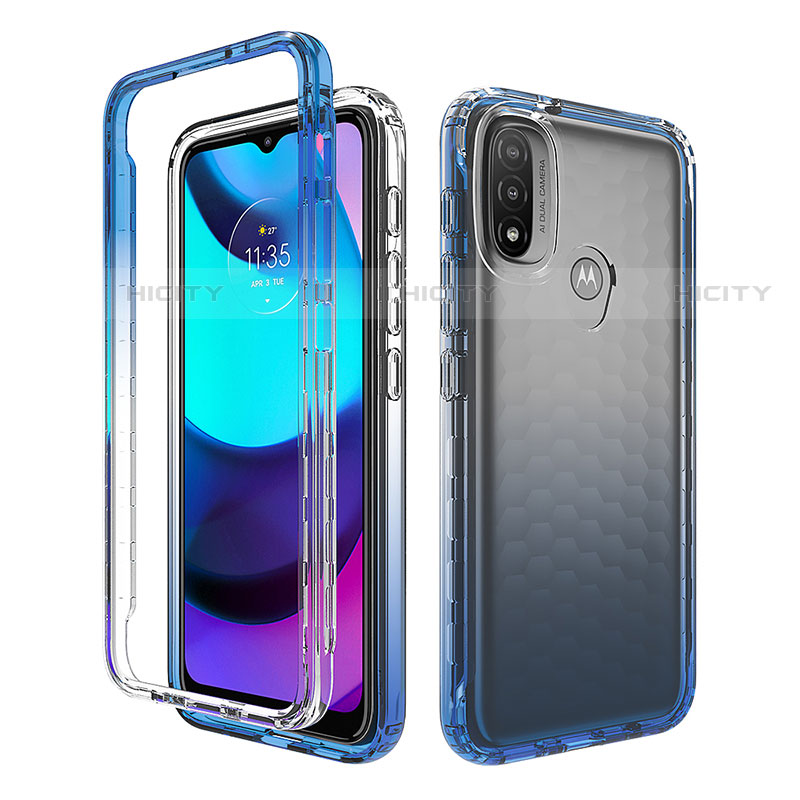 Coque Ultra Fine Transparente Souple Housse Etui 360 Degres Avant et Arriere Degrade pour Motorola Moto E30 Plus