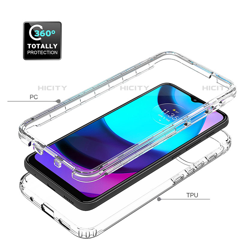 Coque Ultra Fine Transparente Souple Housse Etui 360 Degres Avant et Arriere Degrade pour Motorola Moto E30 Plus