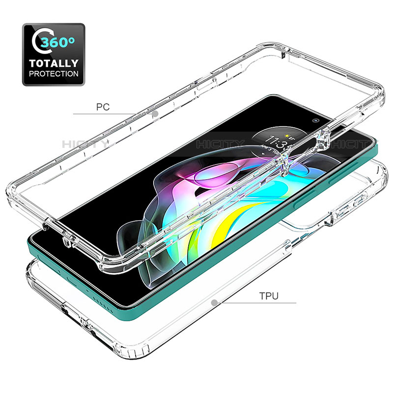 Coque Ultra Fine Transparente Souple Housse Etui 360 Degres Avant et Arriere Degrade pour Motorola Moto Edge 20 5G Plus