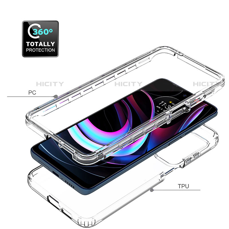 Coque Ultra Fine Transparente Souple Housse Etui 360 Degres Avant et Arriere Degrade pour Motorola Moto Edge (2021) 5G Plus