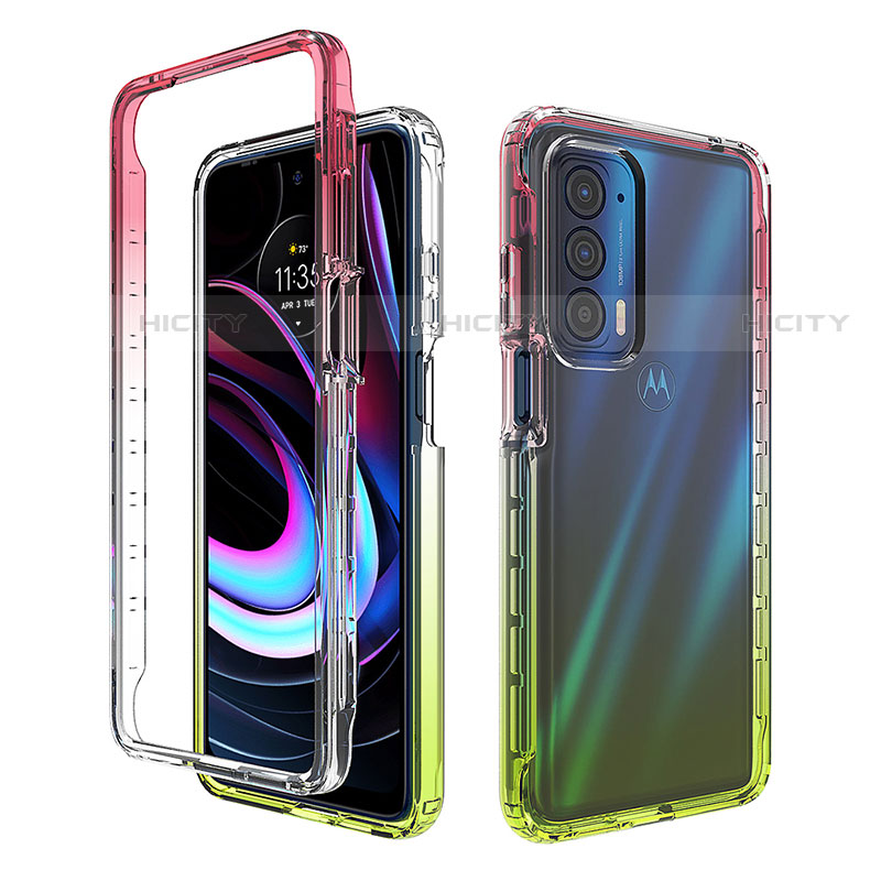 Coque Ultra Fine Transparente Souple Housse Etui 360 Degres Avant et Arriere Degrade pour Motorola Moto Edge (2021) 5G Plus