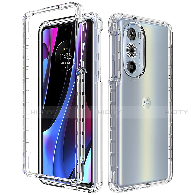 Coque Ultra Fine Transparente Souple Housse Etui 360 Degres Avant et Arriere Degrade pour Motorola Moto Edge 30 Pro 5G Clair Plus