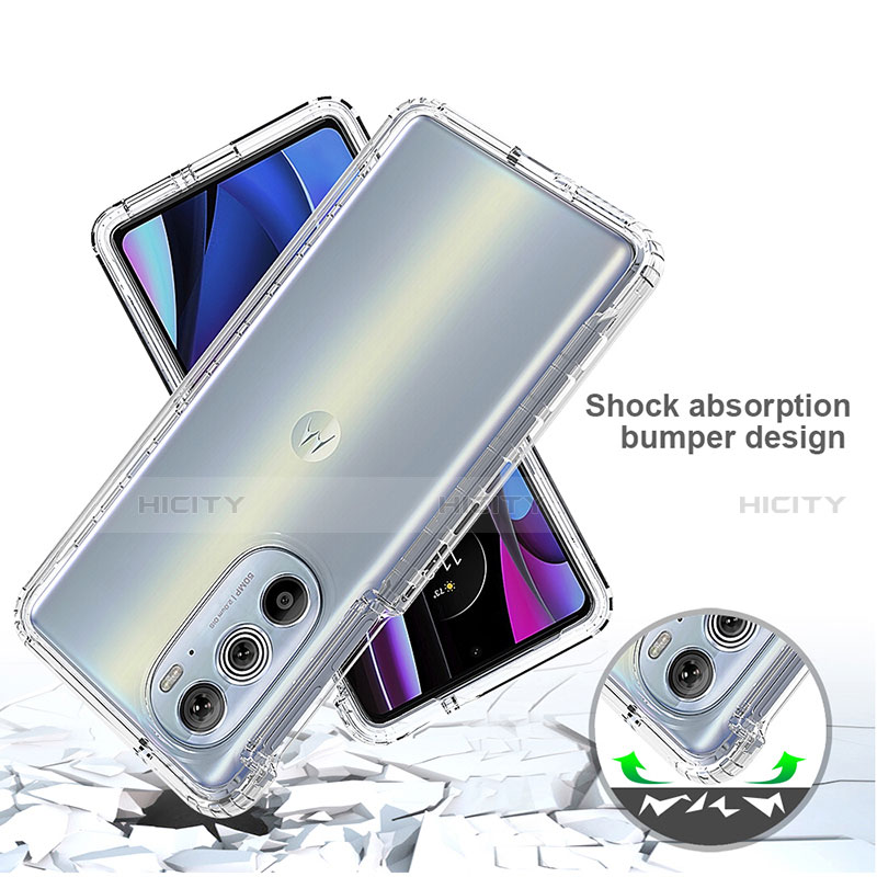 Coque Ultra Fine Transparente Souple Housse Etui 360 Degres Avant et Arriere Degrade pour Motorola Moto Edge 30 Pro 5G Plus