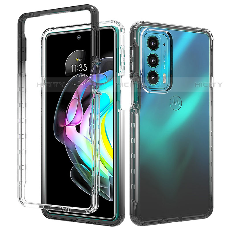 Coque Ultra Fine Transparente Souple Housse Etui 360 Degres Avant et Arriere Degrade pour Motorola Moto Edge Lite 5G Plus