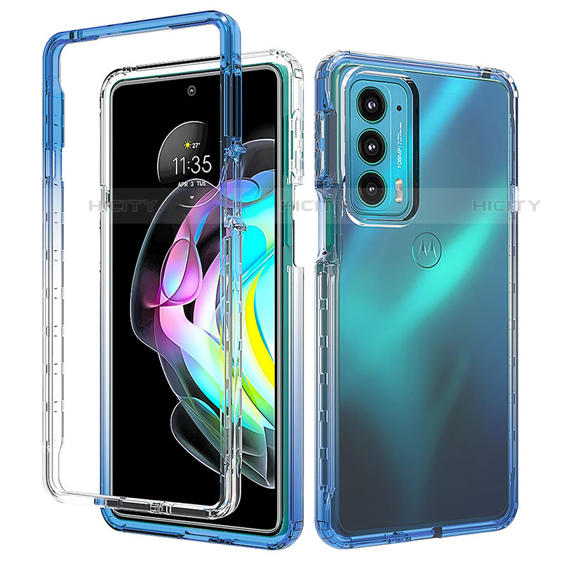 Coque Ultra Fine Transparente Souple Housse Etui 360 Degres Avant et Arriere Degrade pour Motorola Moto Edge Lite 5G Plus