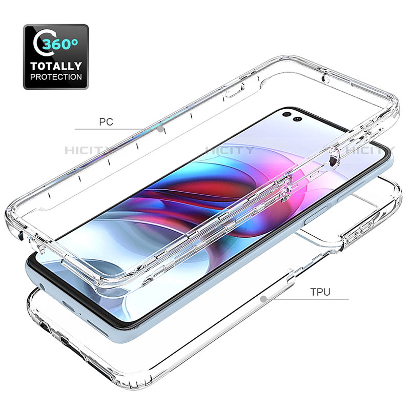 Coque Ultra Fine Transparente Souple Housse Etui 360 Degres Avant et Arriere Degrade pour Motorola Moto Edge S 5G Plus