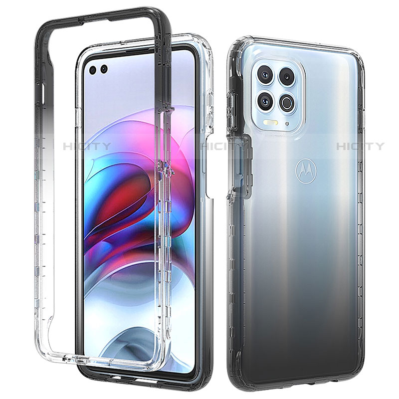 Coque Ultra Fine Transparente Souple Housse Etui 360 Degres Avant et Arriere Degrade pour Motorola Moto Edge S 5G Plus