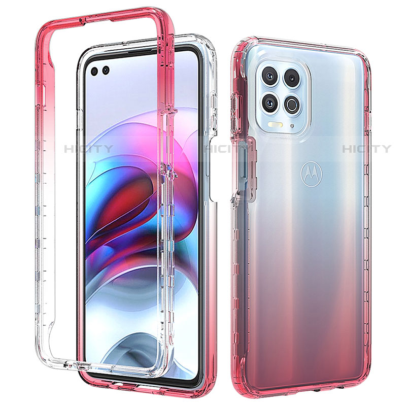 Coque Ultra Fine Transparente Souple Housse Etui 360 Degres Avant et Arriere Degrade pour Motorola Moto Edge S 5G Plus