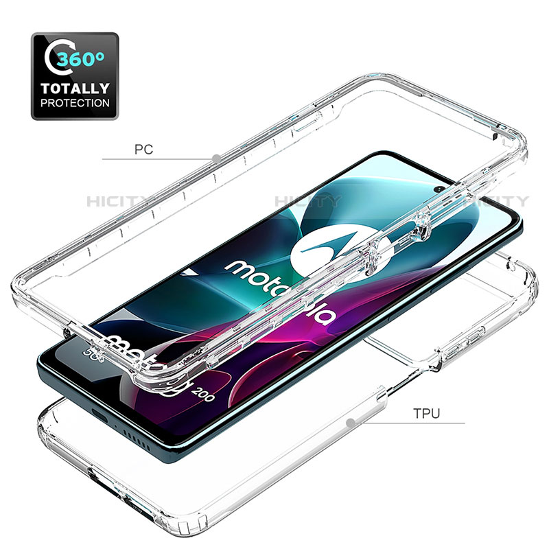 Coque Ultra Fine Transparente Souple Housse Etui 360 Degres Avant et Arriere Degrade pour Motorola Moto Edge S30 5G Plus