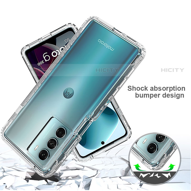 Coque Ultra Fine Transparente Souple Housse Etui 360 Degres Avant et Arriere Degrade pour Motorola Moto Edge S30 5G Plus