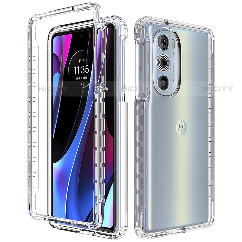 Coque Ultra Fine Transparente Souple Housse Etui 360 Degres Avant et Arriere Degrade pour Motorola Moto Edge X30 5G Clair Plus