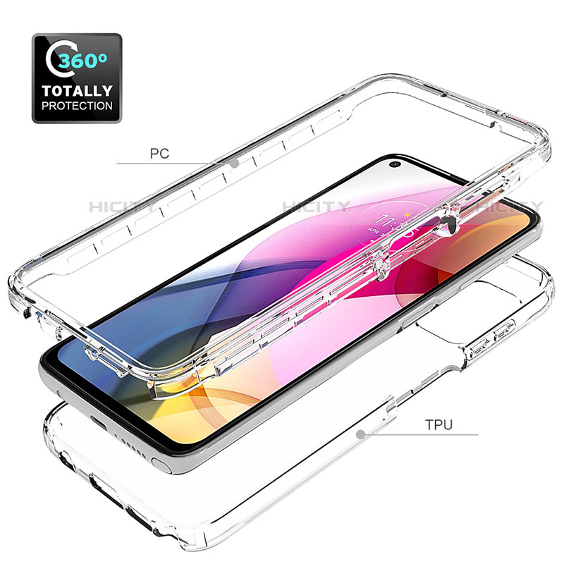 Coque Ultra Fine Transparente Souple Housse Etui 360 Degres Avant et Arriere Degrade pour Motorola Moto G Stylus (2021) Plus