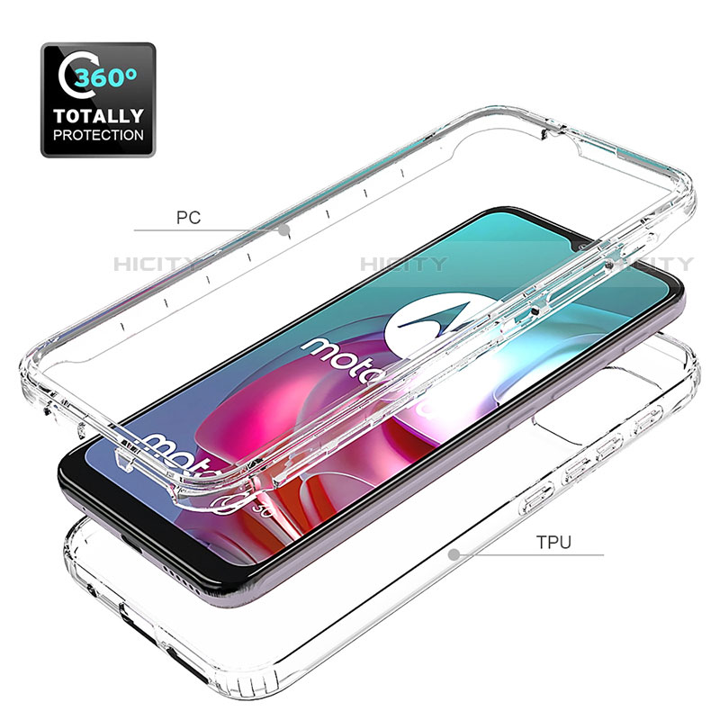 Coque Ultra Fine Transparente Souple Housse Etui 360 Degres Avant et Arriere Degrade pour Motorola Moto G10 Plus