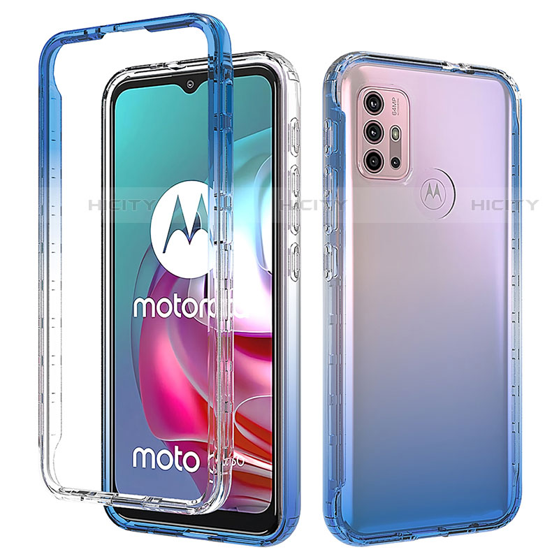 Coque Ultra Fine Transparente Souple Housse Etui 360 Degres Avant et Arriere Degrade pour Motorola Moto G10 Plus