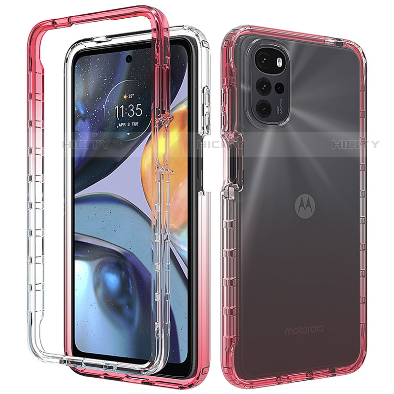 Coque Ultra Fine Transparente Souple Housse Etui 360 Degres Avant et Arriere Degrade pour Motorola Moto G22 Plus