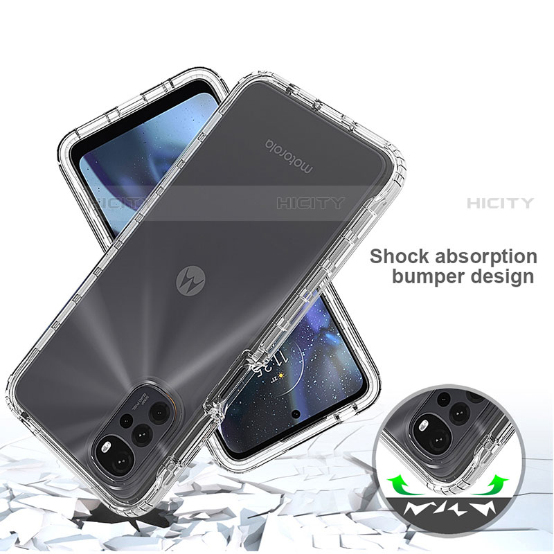 Coque Ultra Fine Transparente Souple Housse Etui 360 Degres Avant et Arriere Degrade pour Motorola Moto G22 Plus